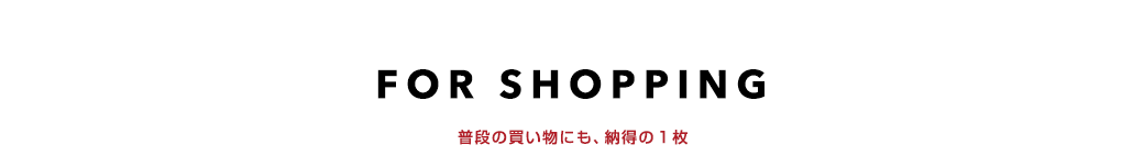 FOR SHOPPING i̔ɂA[̂P